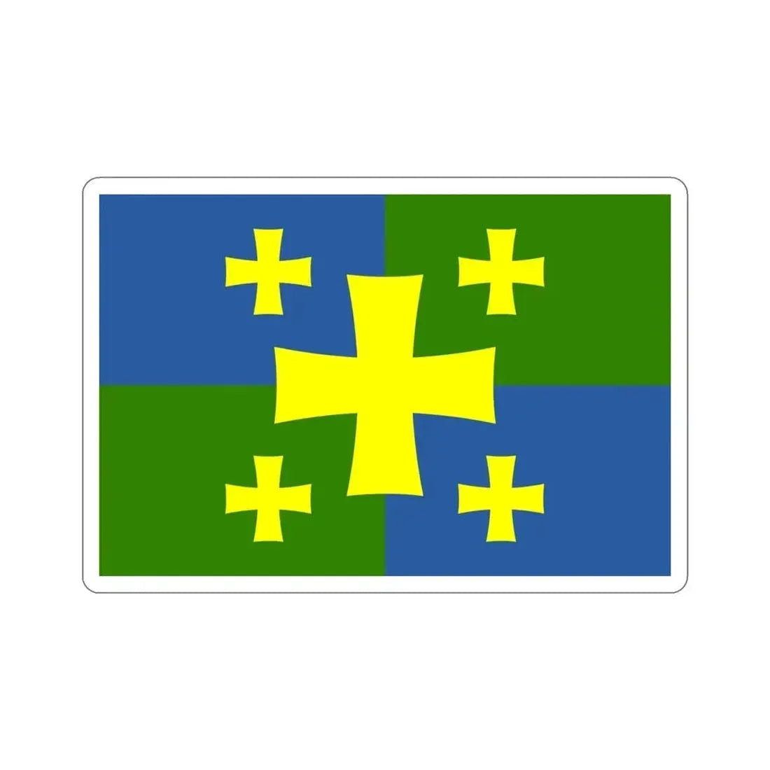 Flag of Kutaisi Georgia STICKER Vinyl Die-Cut Decal 4 Inch - The Sticker Space