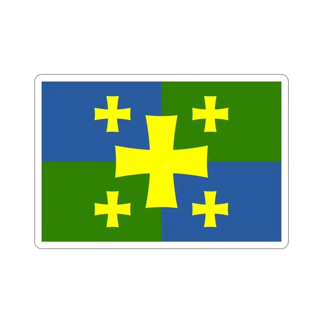 Flag of Kutaisi Georgia STICKER Vinyl Die-Cut Decal 5 Inch - The Sticker Space