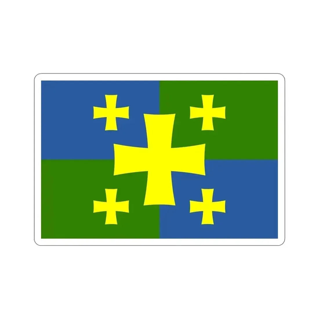 Flag of Kutaisi Georgia STICKER Vinyl Die-Cut Decal 6 Inch - The Sticker Space