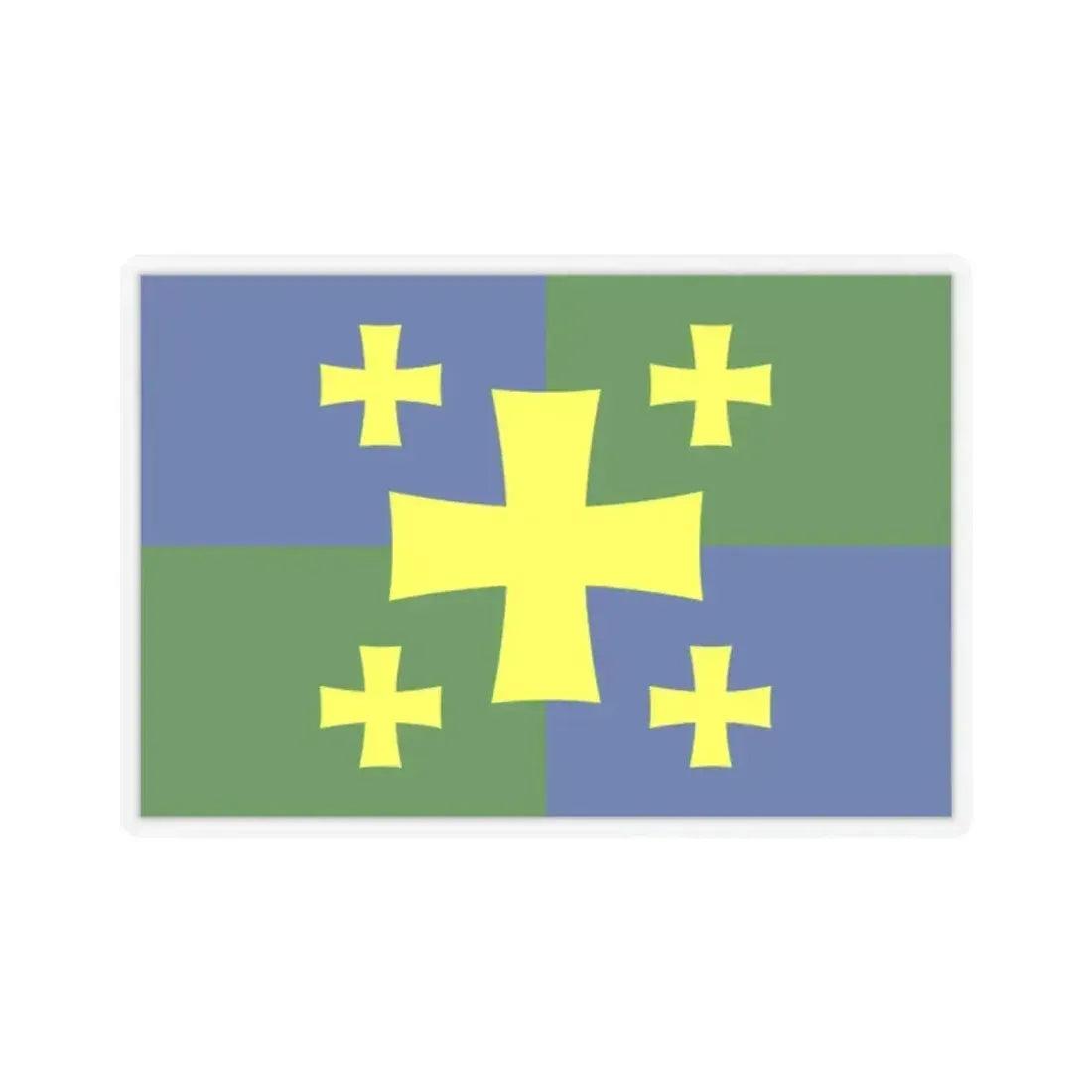 Flag of Kutaisi Georgia - STICKER Vinyl Kiss-Cut Decal 2 Inch Transparent - The Sticker Space