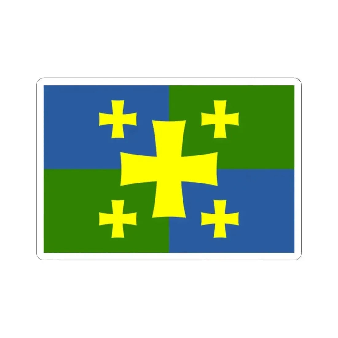 Flag of Kutaisi Georgia - STICKER Vinyl Kiss-Cut Decal 2 Inch White - The Sticker Space