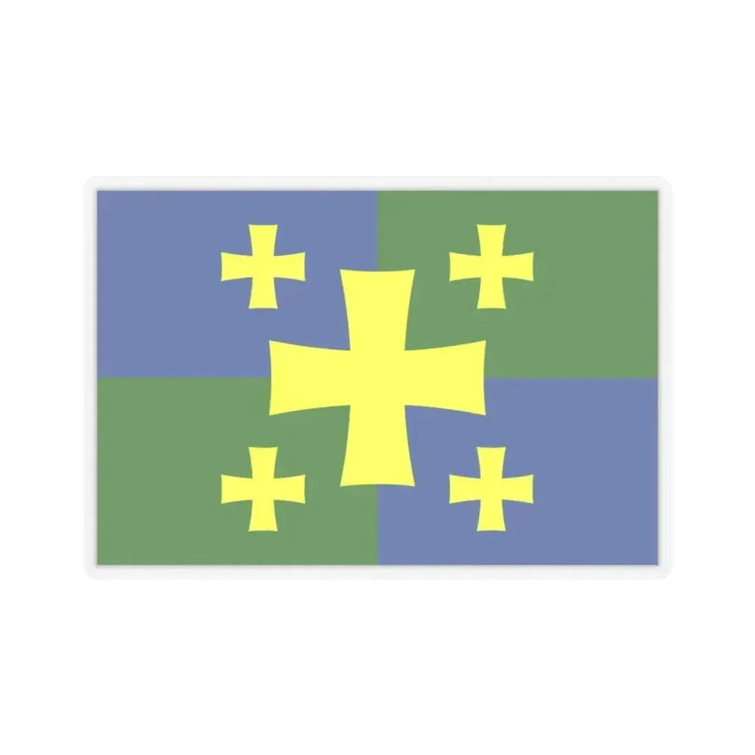 Flag of Kutaisi Georgia - STICKER Vinyl Kiss-Cut Decal 3 Inch Transparent - The Sticker Space