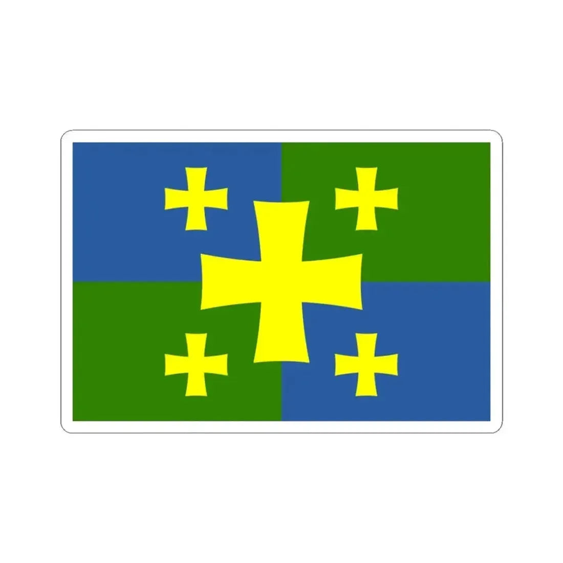 Flag of Kutaisi Georgia - STICKER Vinyl Kiss-Cut Decal 3 Inch White - The Sticker Space