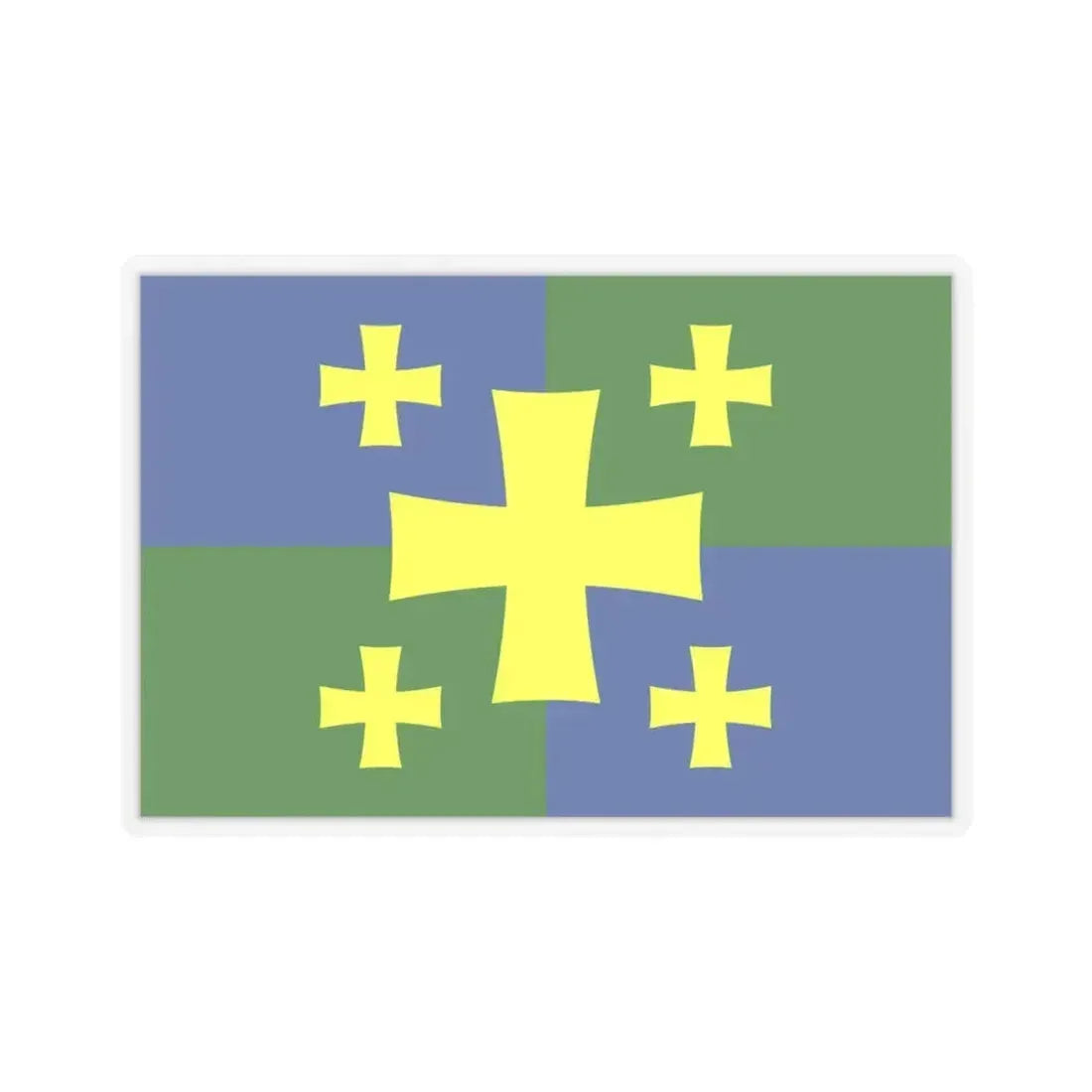 Flag of Kutaisi Georgia - STICKER Vinyl Kiss-Cut Decal 4 Inch Transparent - The Sticker Space