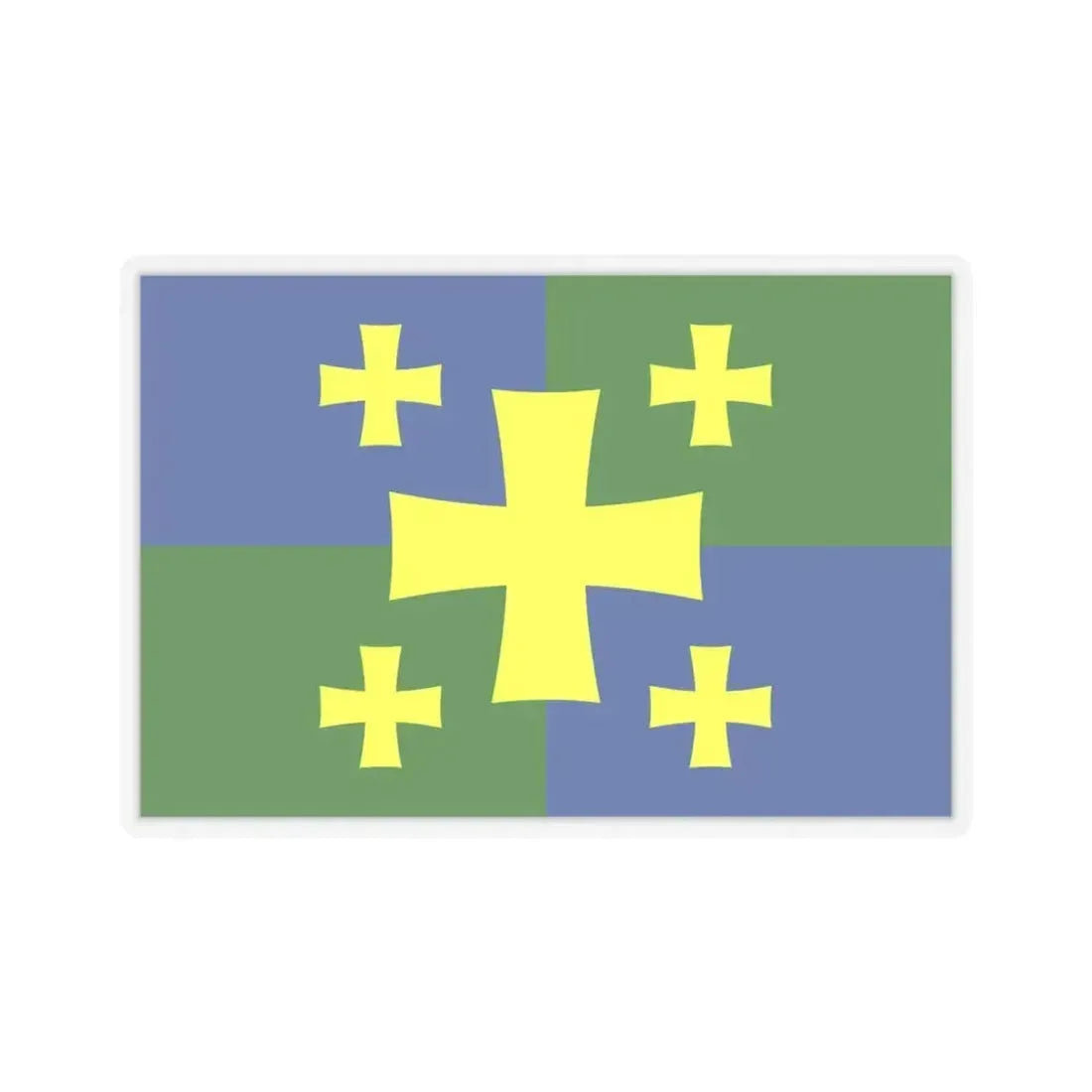 Flag of Kutaisi Georgia - STICKER Vinyl Kiss-Cut Decal 6 Inch Transparent - The Sticker Space