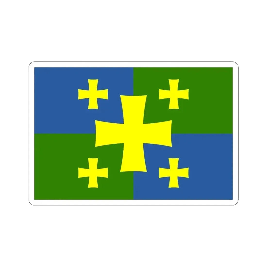 Flag of Kutaisi Georgia - STICKER Vinyl Kiss-Cut Decal 6 Inch White - The Sticker Space
