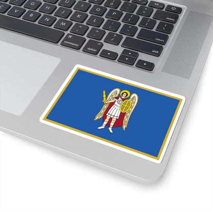 Flag of Kyiv Kurovskyi (Ukraine) STICKER Vinyl Kiss-Cut Decal - The Sticker Space