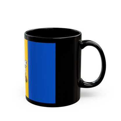 Flag of Kyiv Oblast Ukraine - Black Coffee Mug-The Sticker Space