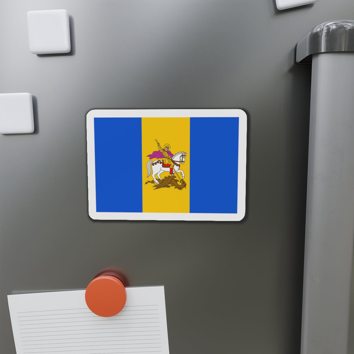 Flag of Kyiv Oblast Ukraine - Die-Cut Magnet-The Sticker Space