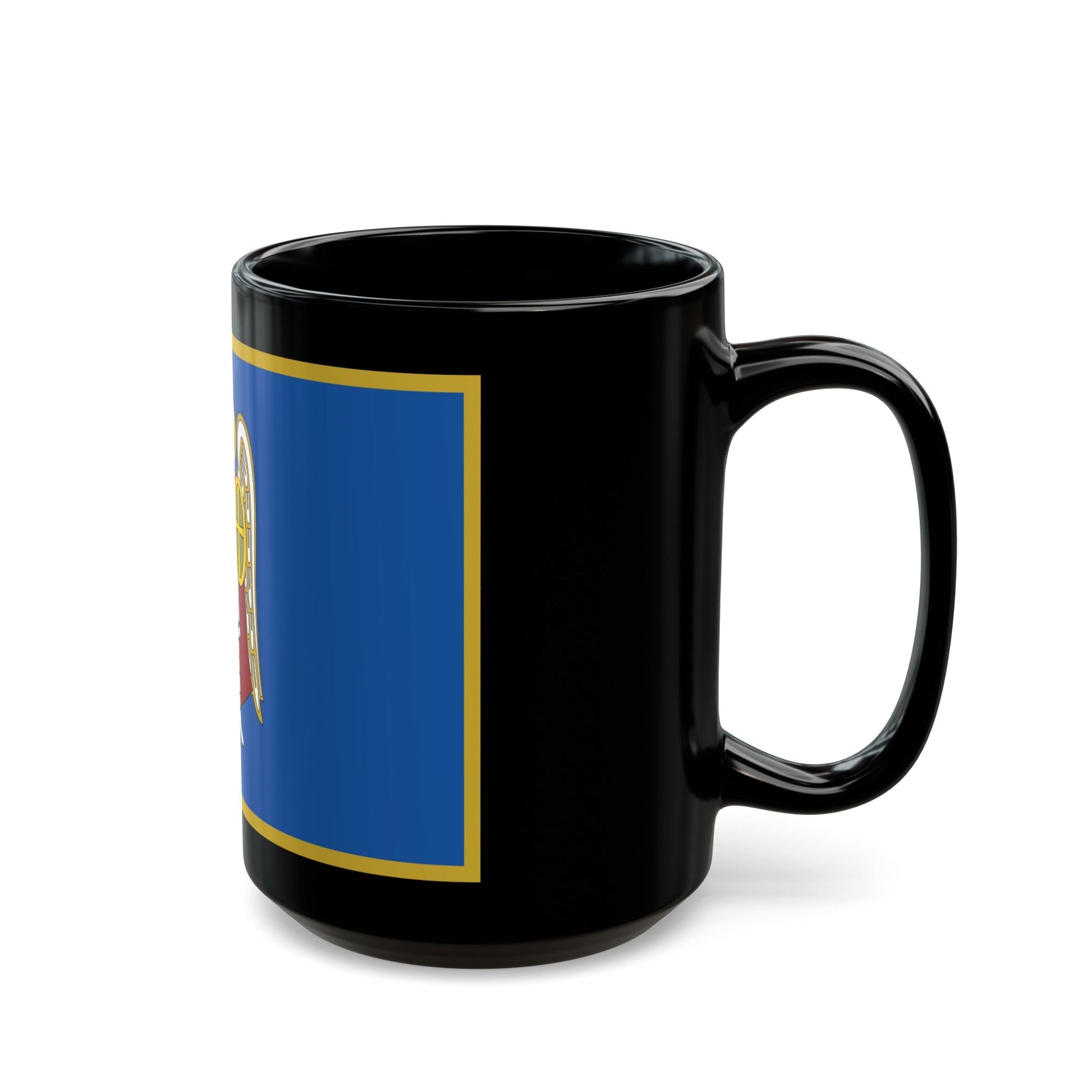 Flag of Kyiv Ukraine - Black Coffee Mug-The Sticker Space