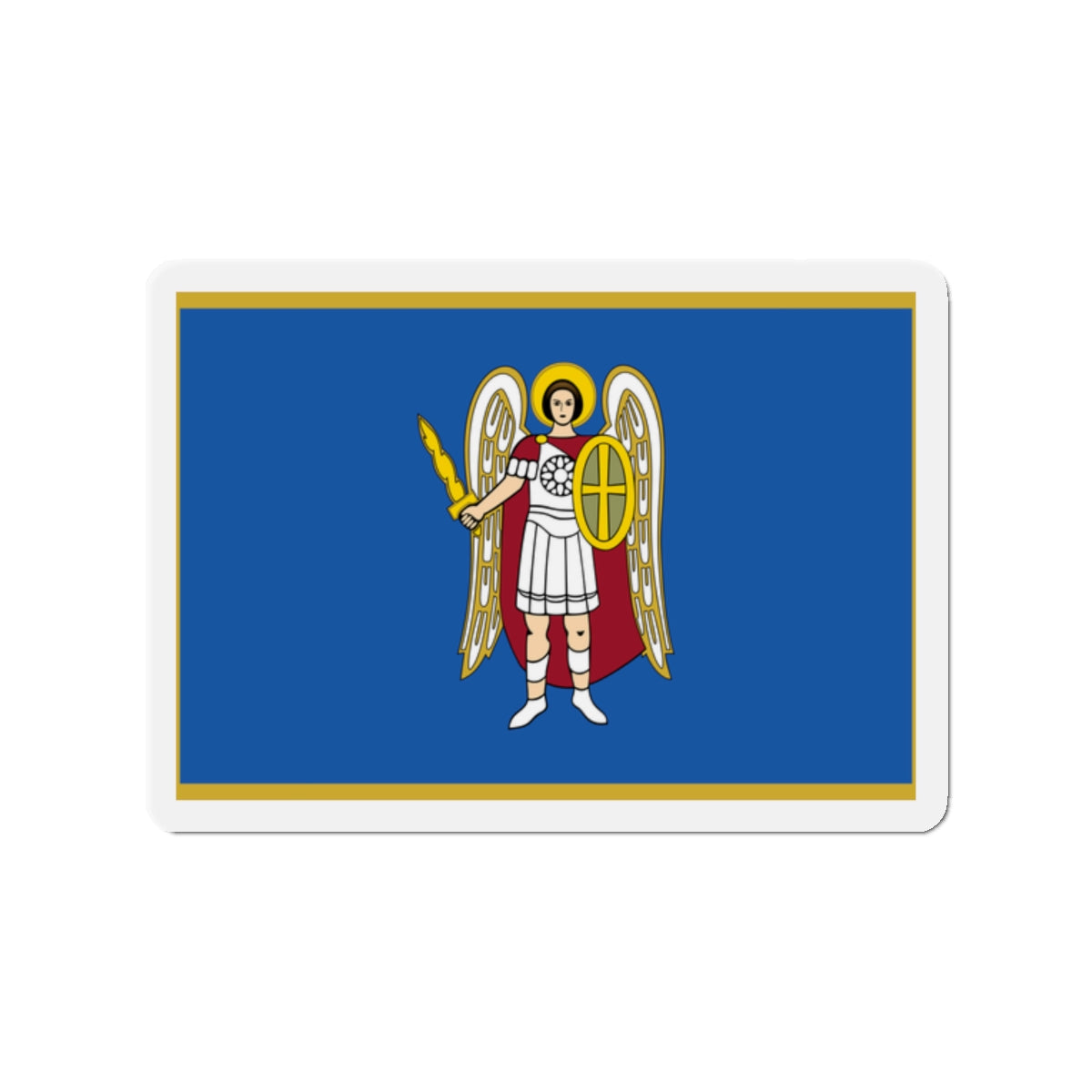 Flag of Kyiv Ukraine - Die-Cut Magnet-2" x 2"-The Sticker Space