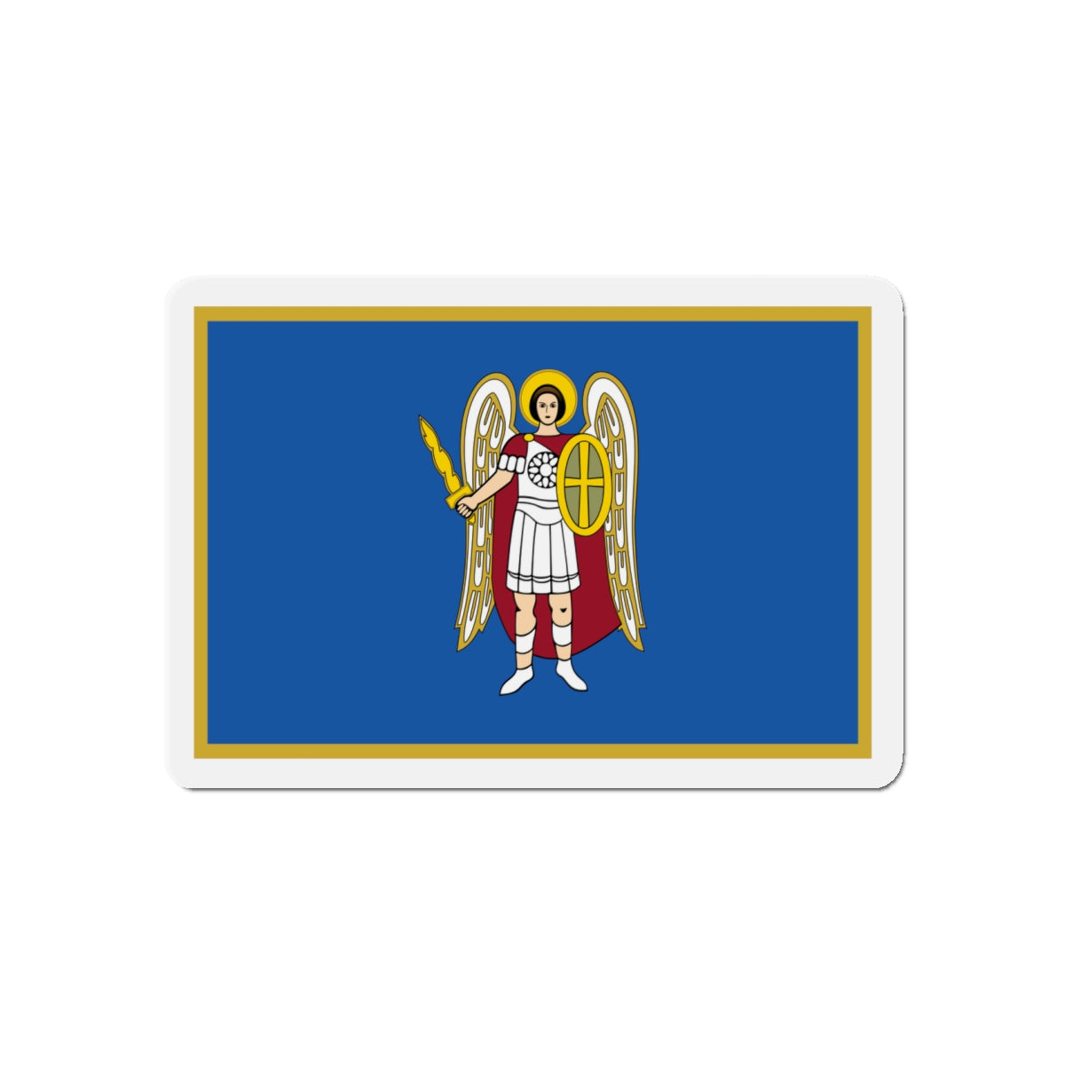 Flag of Kyiv Ukraine - Die-Cut Magnet-5" x 5"-The Sticker Space