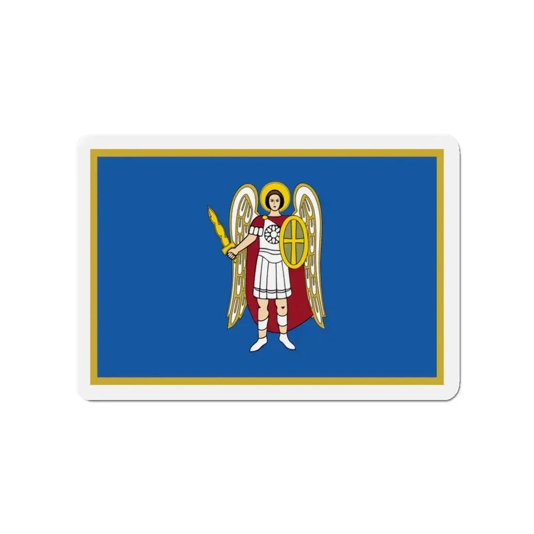 Flag of Kyiv Ukraine - Refrigerator Magnet 3 Inch - The Sticker Space
