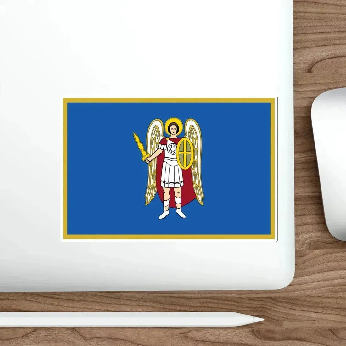 Flag of Kyiv Ukraine STICKER Vinyl Die-Cut Decal - The Sticker Space