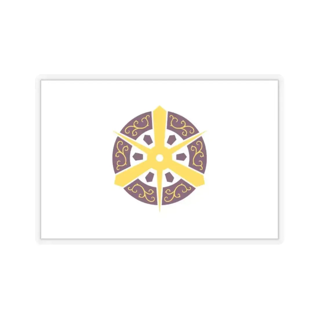 Flag of Kyoto City Japan - STICKER Vinyl Kiss-Cut Decal 2 Inch Transparent - The Sticker Space
