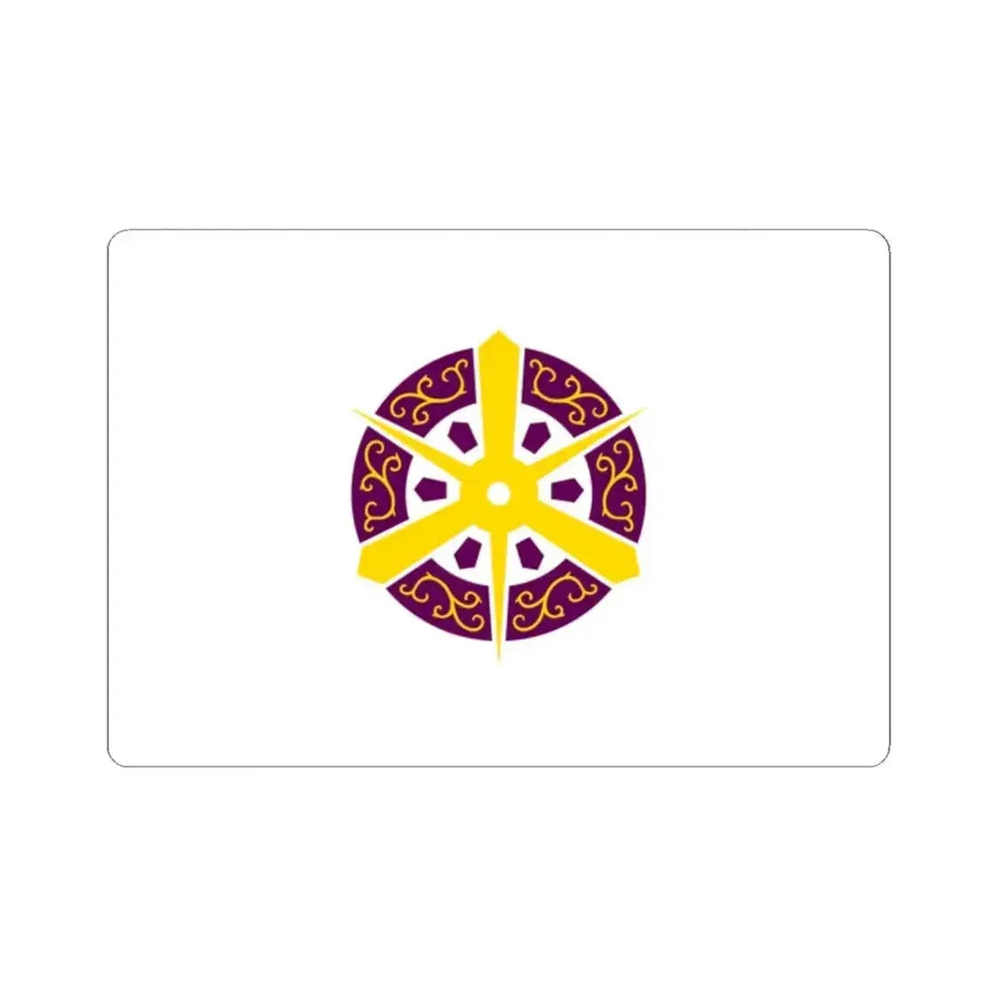 Flag of Kyoto City Japan - STICKER Vinyl Kiss-Cut Decal 2 Inch White - The Sticker Space
