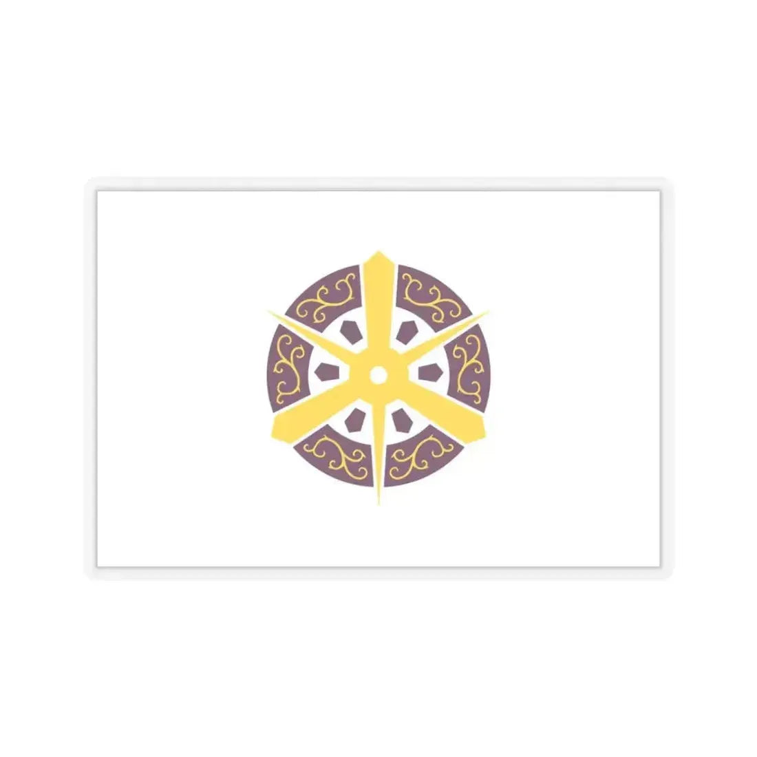 Flag of Kyoto City Japan - STICKER Vinyl Kiss-Cut Decal 3 Inch Transparent - The Sticker Space