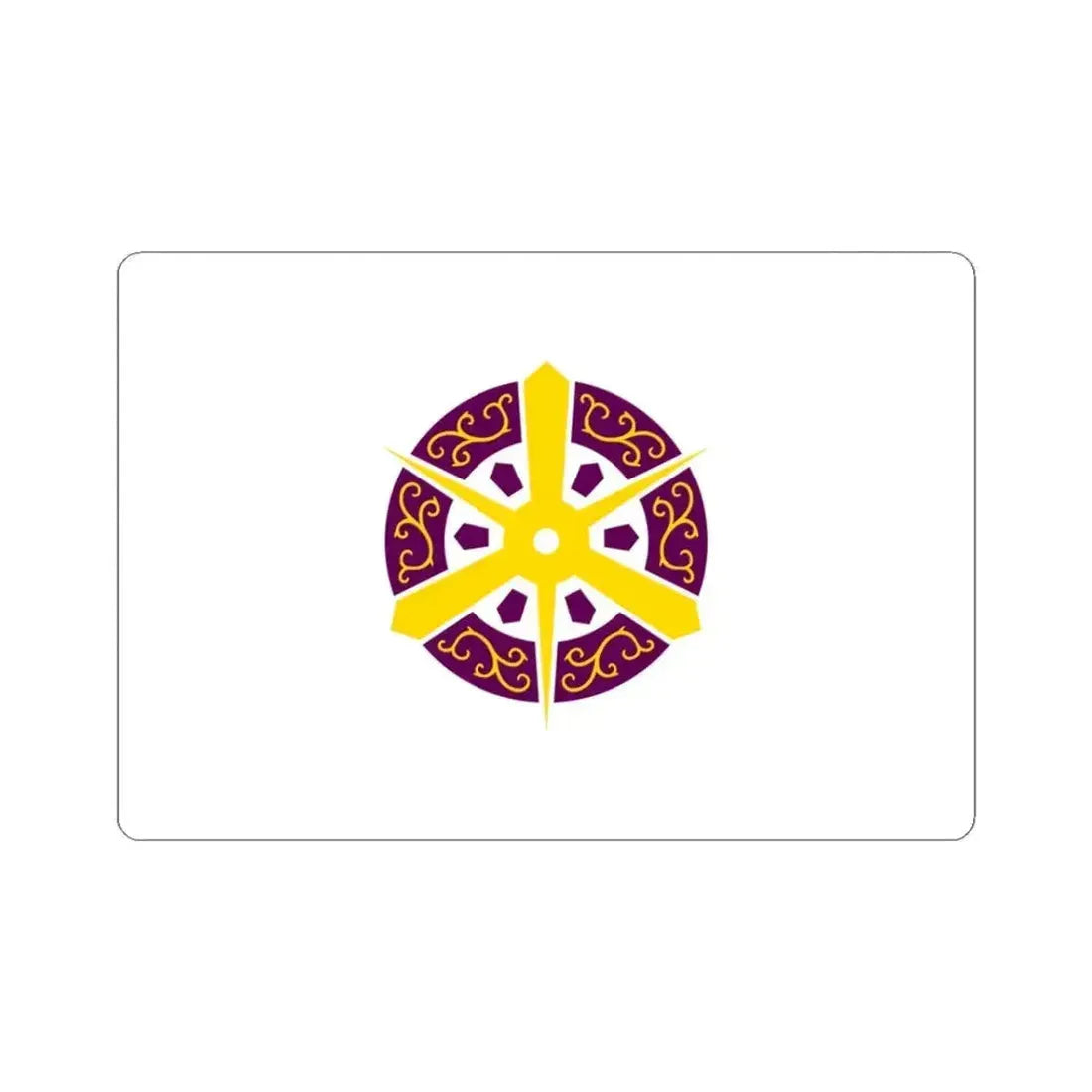 Flag of Kyoto City Japan - STICKER Vinyl Kiss-Cut Decal 3 Inch White - The Sticker Space