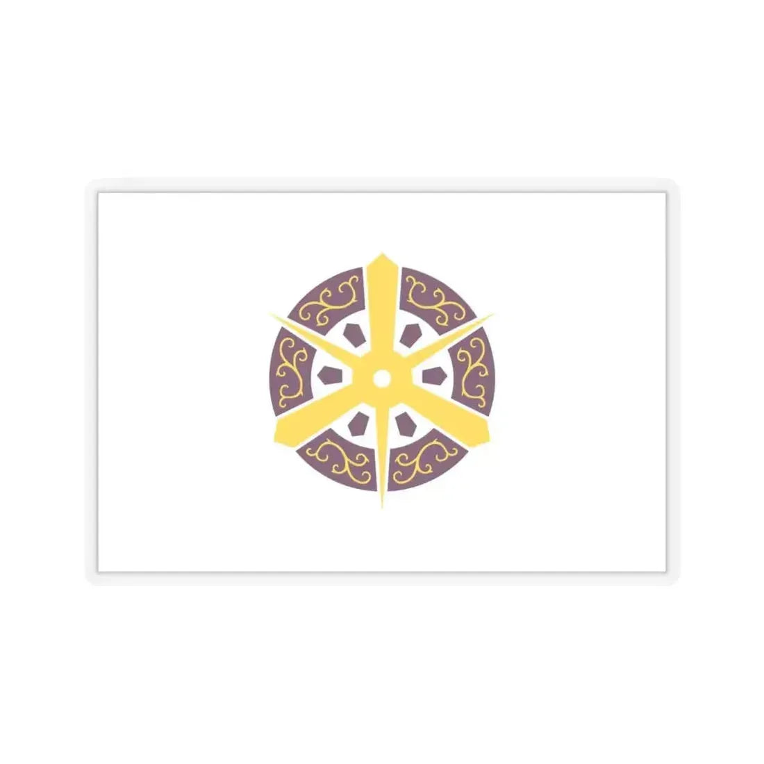 Flag of Kyoto City Japan - STICKER Vinyl Kiss-Cut Decal 4 Inch Transparent - The Sticker Space