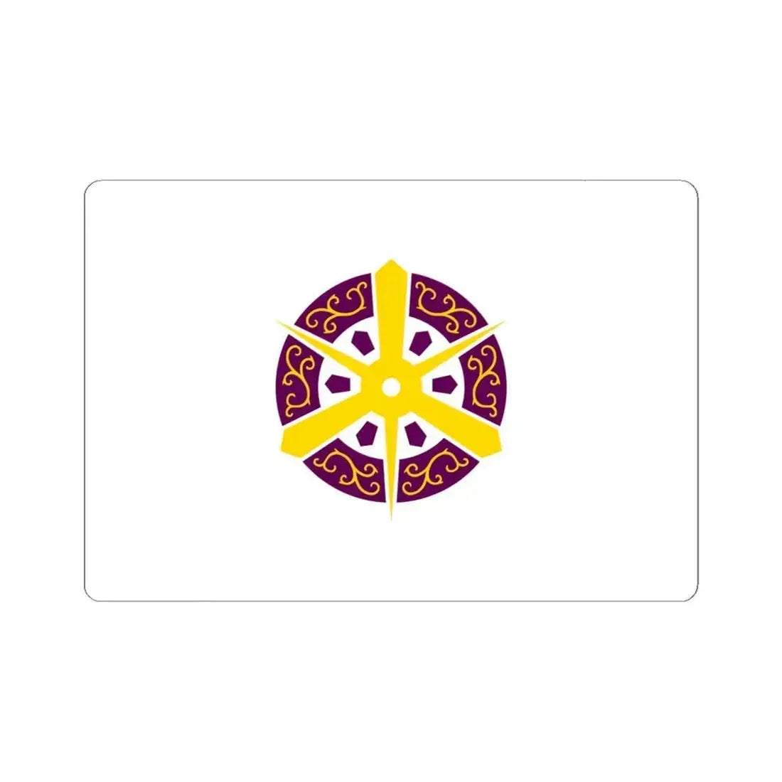Flag of Kyoto City Japan - STICKER Vinyl Kiss-Cut Decal 6 Inch White - The Sticker Space