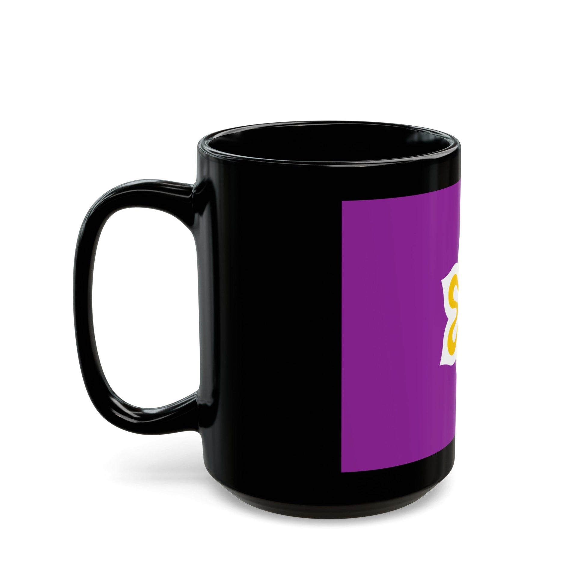 Flag of Kyoto Prefecture Japan - Black Coffee Mug-The Sticker Space