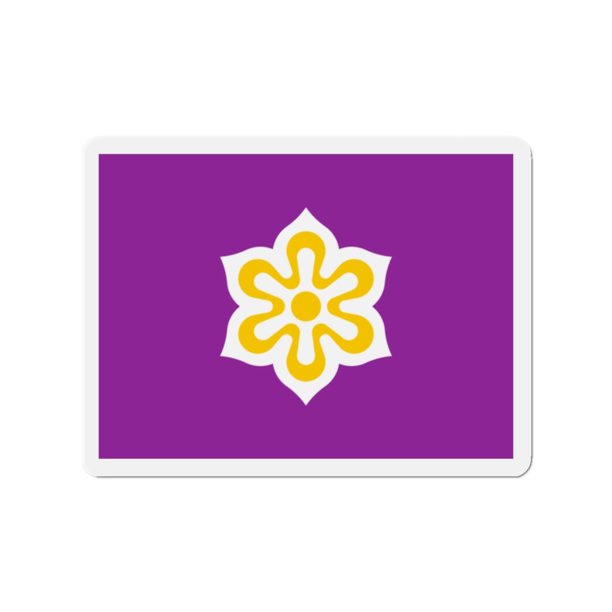 Flag of Kyoto Prefecture Japan - Die-Cut Magnet-2" x 2"-The Sticker Space