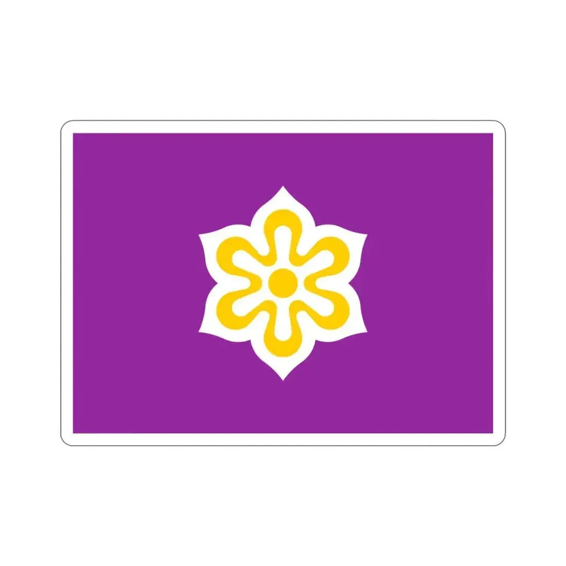 Flag of Kyoto Prefecture Japan STICKER Vinyl Die-Cut Decal 3 Inch - The Sticker Space
