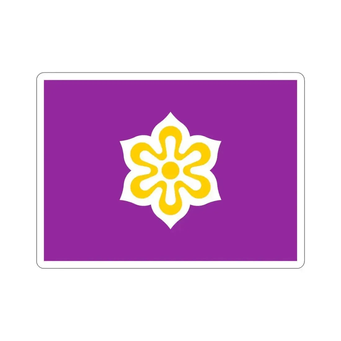 Flag of Kyoto Prefecture Japan STICKER Vinyl Die-Cut Decal 6 Inch - The Sticker Space