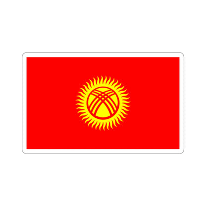 Flag of Kyrgyzstan STICKER Vinyl Die-Cut Decal-2 Inch-The Sticker Space