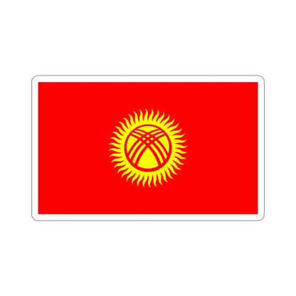 Flag of Kyrgyzstan STICKER Vinyl Die-Cut Decal-3 Inch-The Sticker Space