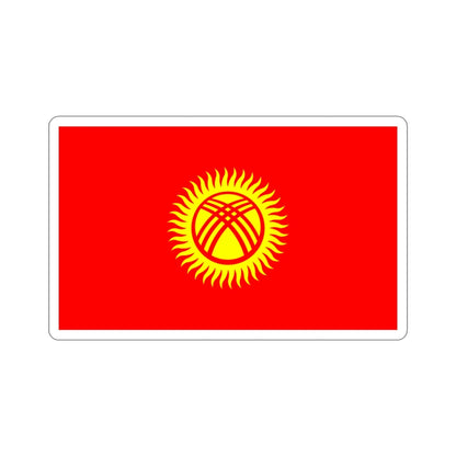 Flag of Kyrgyzstan STICKER Vinyl Die-Cut Decal-3 Inch-The Sticker Space