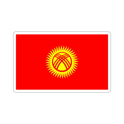 Flag of Kyrgyzstan STICKER Vinyl Die-Cut Decal-4 Inch-The Sticker Space