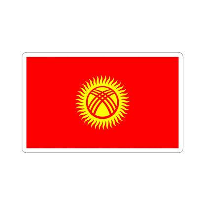 Flag of Kyrgyzstan STICKER Vinyl Die-Cut Decal-5 Inch-The Sticker Space