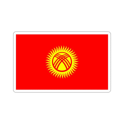 Flag of Kyrgyzstan STICKER Vinyl Die-Cut Decal-5 Inch-The Sticker Space