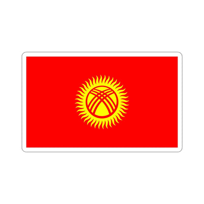 Flag of Kyrgyzstan STICKER Vinyl Die-Cut Decal-6 Inch-The Sticker Space