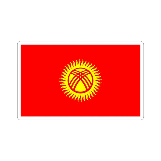 Flag of Kyrgyzstan STICKER Vinyl Die-Cut Decal-6 Inch-The Sticker Space