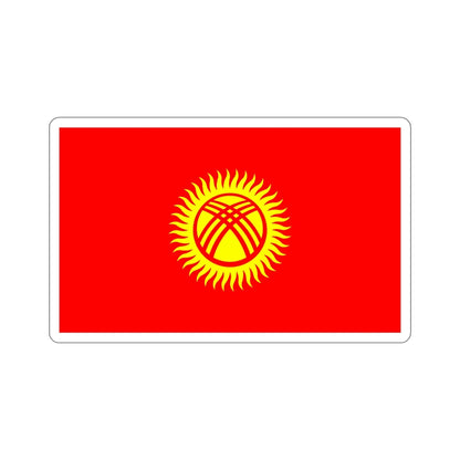 Flag of Kyrgyzstan STICKER Vinyl Die-Cut Decal-6 Inch-The Sticker Space