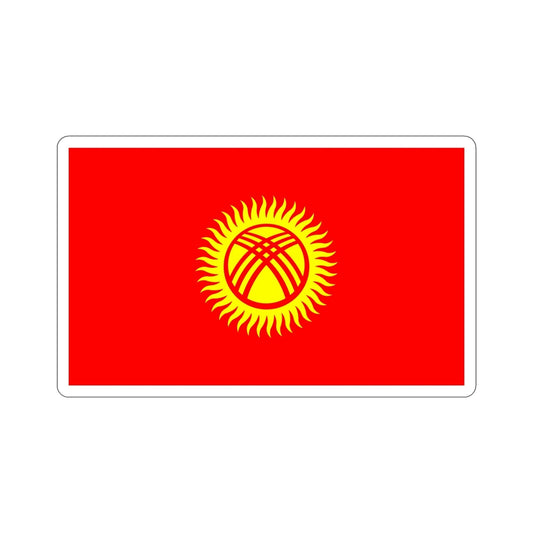 Flag of Kyrgyzstan STICKER Vinyl Die-Cut Decal-6 Inch-The Sticker Space