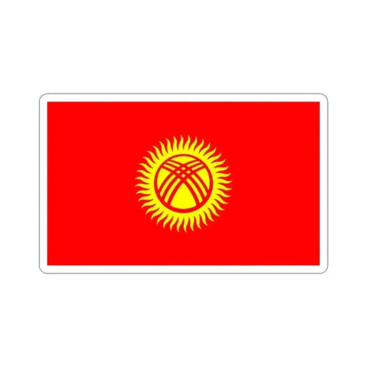 Flag of Kyrgyzstan STICKER Vinyl Die-Cut Decal 6 Inch - The Sticker Space