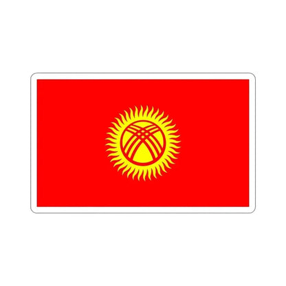 Flag of Kyrgyzstan STICKER Vinyl Die-Cut Decal - The Sticker Space