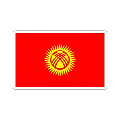 Flag of Kyrgyzstan STICKER Vinyl Die-Cut Decal - The Sticker Space