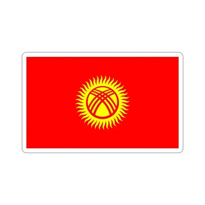 Flag of Kyrgyzstan STICKER Vinyl Die-Cut Decal - The Sticker Space