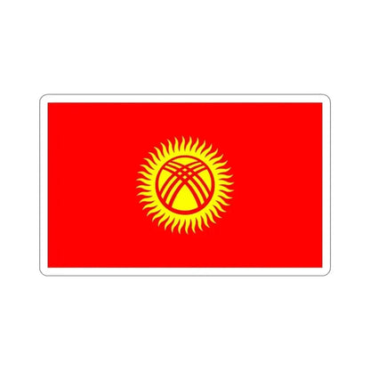 Flag of Kyrgyzstan STICKER Vinyl Die-Cut Decal - The Sticker Space