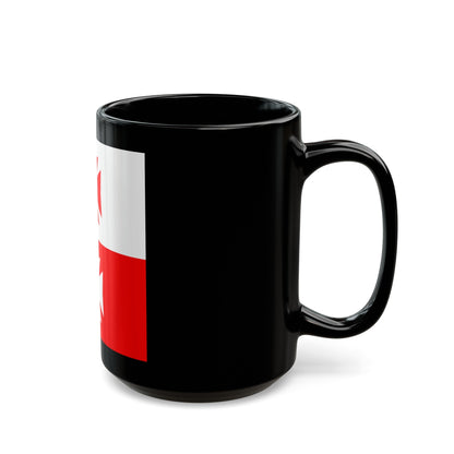 Flag of La Chaux Switzerland - Black Coffee Mug-The Sticker Space