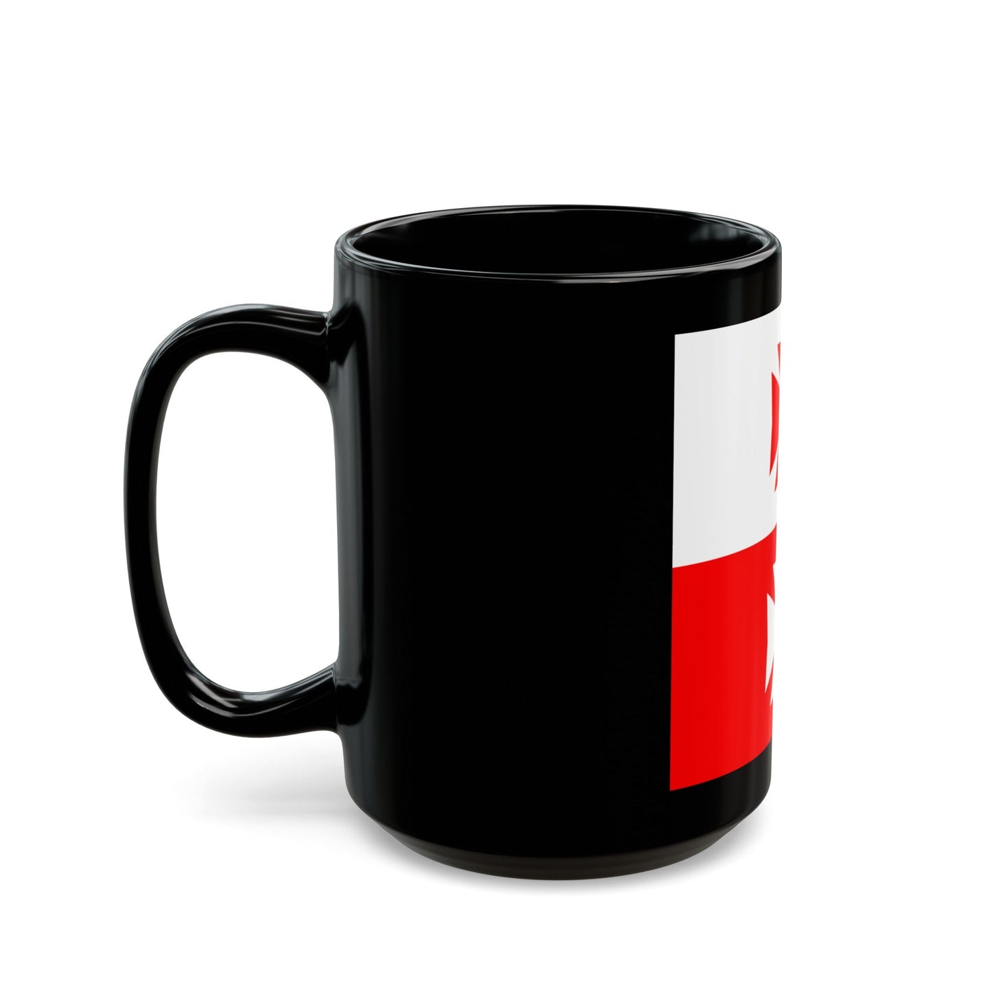 Flag of La Chaux Switzerland - Black Coffee Mug-The Sticker Space