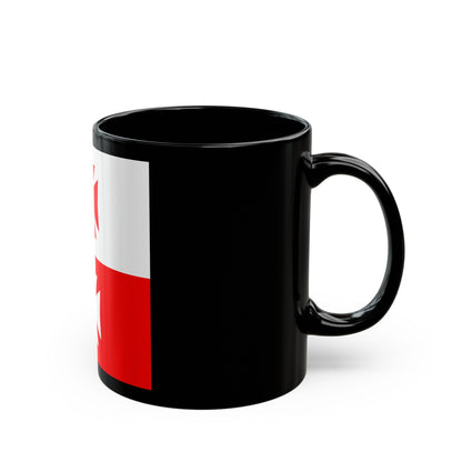 Flag of La Chaux Switzerland - Black Coffee Mug-The Sticker Space