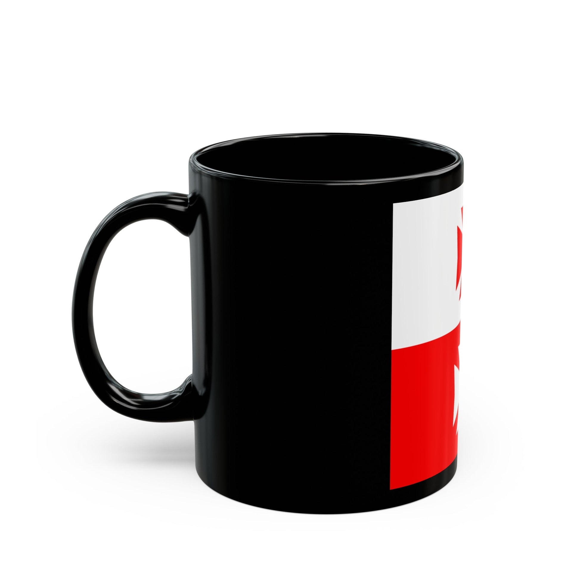 Flag of La Chaux Switzerland - Black Coffee Mug-The Sticker Space