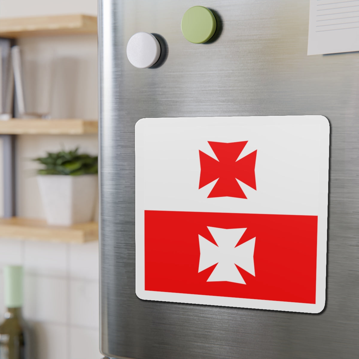 Flag of La Chaux Switzerland - Die-Cut Magnet-The Sticker Space