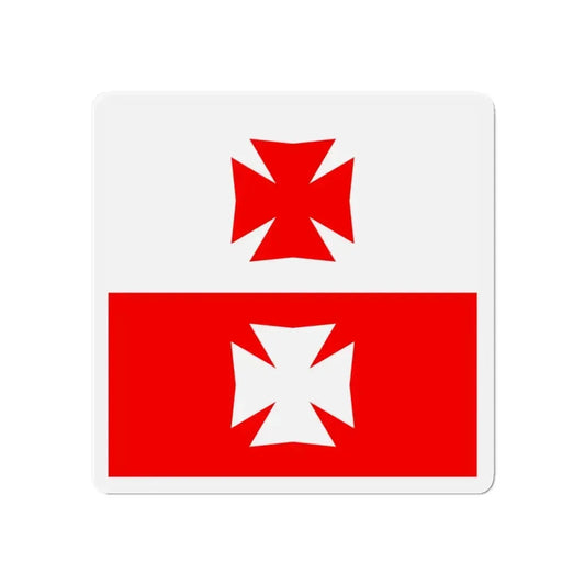 Flag of La Chaux Switzerland - Refrigerator Magnet 6 Inch - The Sticker Space