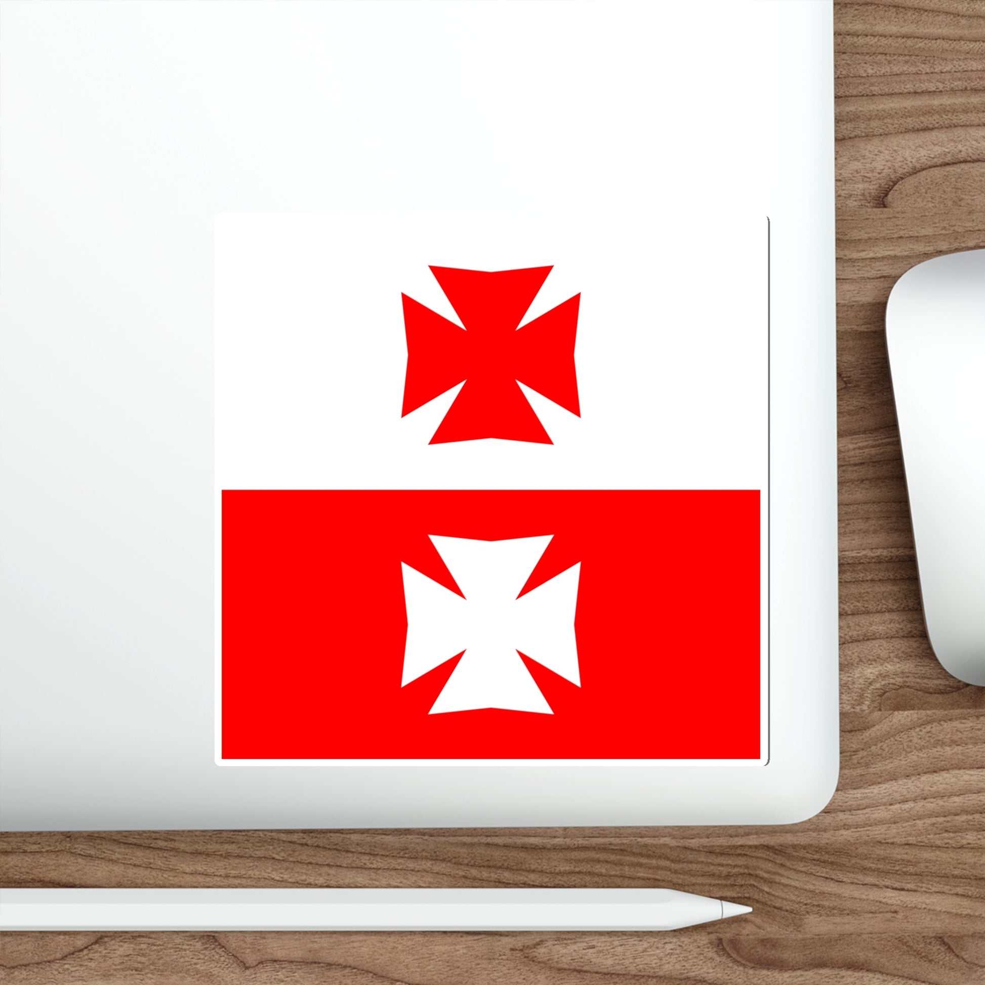 Flag of La Chaux Switzerland STICKER Vinyl Die-Cut Decal-The Sticker Space